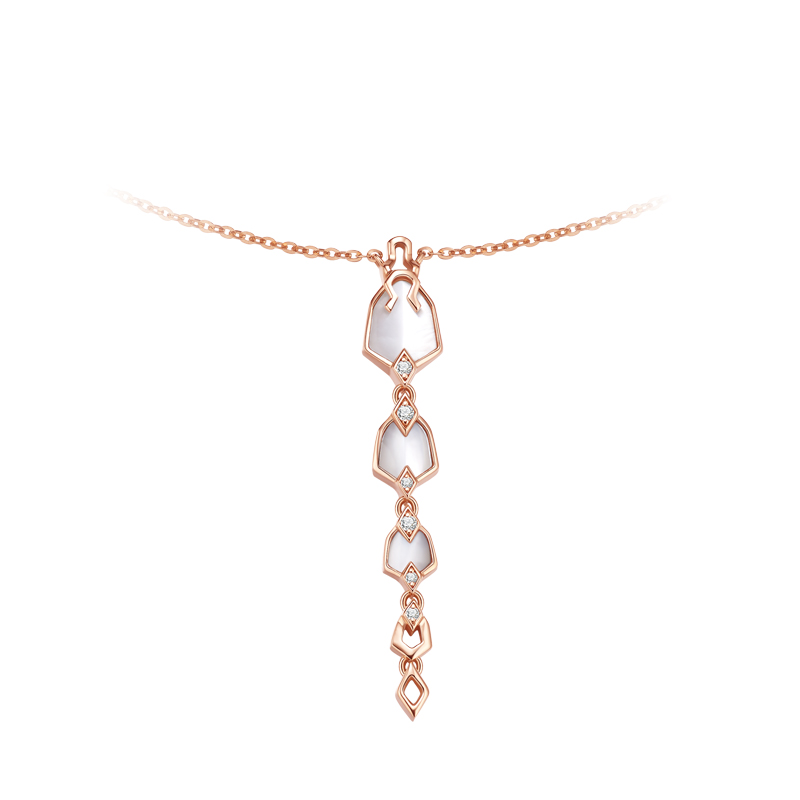 ［东方有境］18K金镶钻项链 #生肖龙 #龙灵