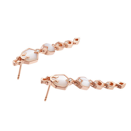 ［东方有境］18K金镶钻耳饰 #生肖龙 #龙灵 商品图1