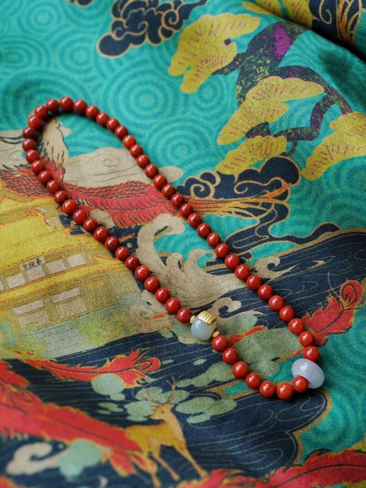 南红项链+手链 花花团du家设计定制款！新年吉祥如意 色正醇美 满色温润肉感 冬戴暖玉提气色温润养心 佩戴显白典雅时髦 分享给热爱中国传统文化姐妹，本命年/新年礼物寓意美好仪式感满满！ 商品图12