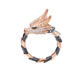 ［东方有境］18K金镶钻戒指 #生肖龙 #御乾