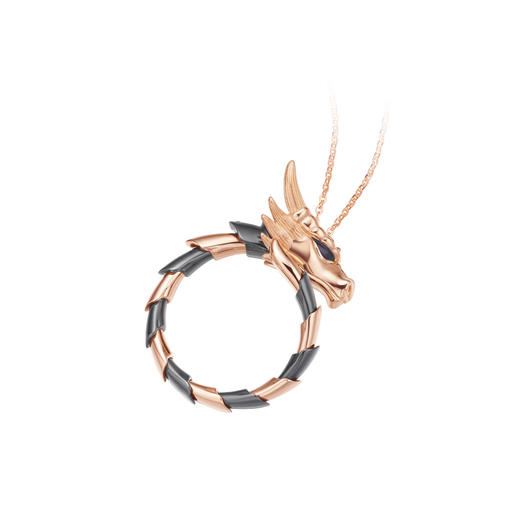 ［东方有境］18K金镶钻项链 #生肖龙 #御乾 商品图2