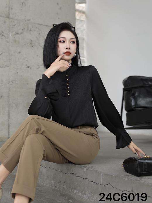 486019国风盘扣衬衫。黑 红  米 L XL 商品图6