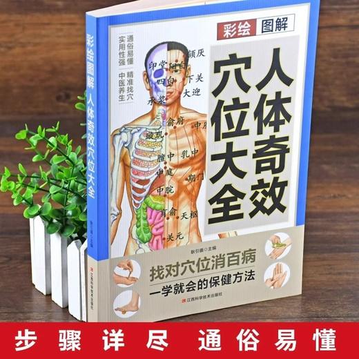 【9.9元包邮】正版 彩绘图解人体奇效穴位大全 中医人体经络穴位图解书人体经络 商品图2