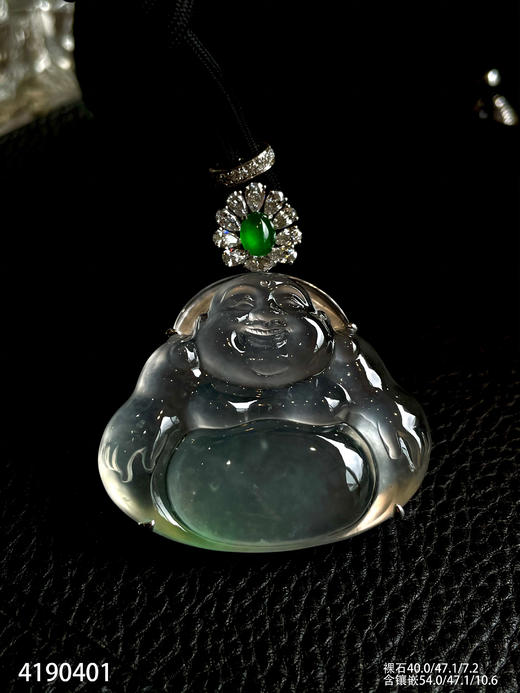 玻璃种飘翠佛公吊坠【4190401】具体价格微信咨询 商品图8
