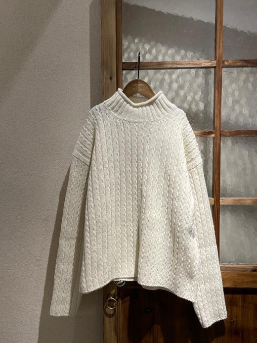 ECOLE DE CURIOSITES 渔夫华夫格罗纹套头毛衣 商品图6