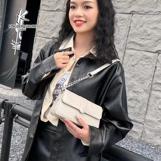2024经典鲨春季新款法式时尚百搭法棍女士斜挎波KGB53-D192991 商品图4