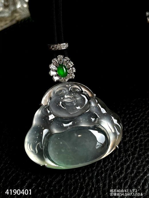玻璃种飘翠佛公吊坠【4190401】具体价格微信咨询 商品图6