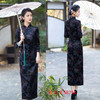 TZF-老上海复古中国风长款矮个子旗袍新款中老年女士宴会旗袍 商品缩略图1