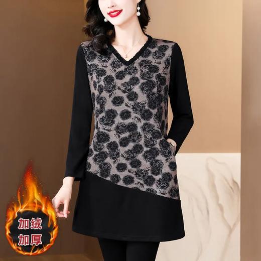 【断码捡漏】加绒加厚打底连衣裙宽松遮肚子 商品图0