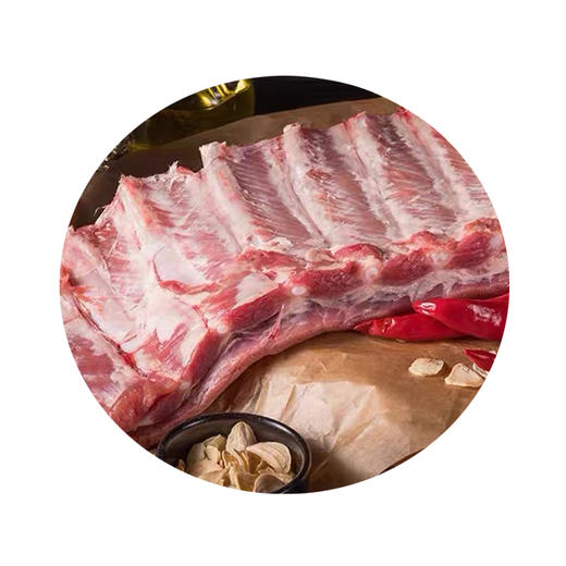 【伊比利亚-纯血黑猪肋排 1.6~1.8kg/块 4块/箱】【Iberico-Pork ribs 1.6~1.8kg/piece 4pieces/case】 商品图0