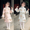 AQX-小女孩改良新中式A版长袖旗袍新款复古中国风女童新年旗袍 商品缩略图0