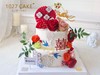 1027CAKE | 双层 订婚 婚礼 鲜花蛋糕 囍 商品缩略图0