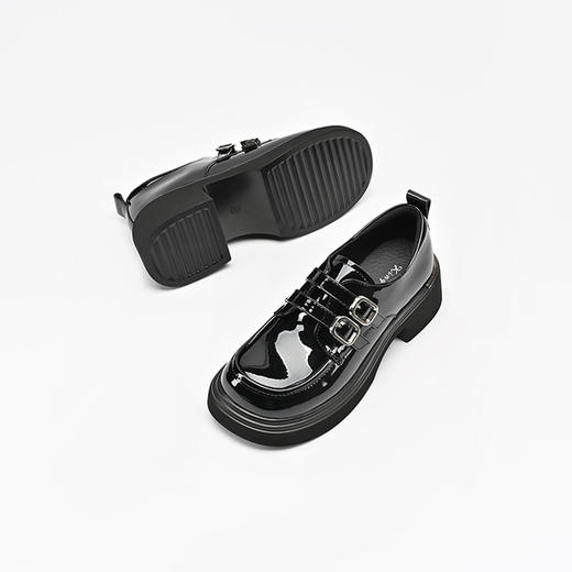 2024经典鲨春季新款时尚百搭潮流厚底塔扣乐福鞋KW65-D17021 商品图1