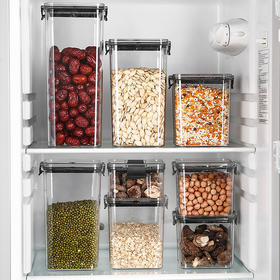 【宅宅自营】加厚密封罐六件套700ml*3+1800ml*3 京东京造密封保鲜盒六件套