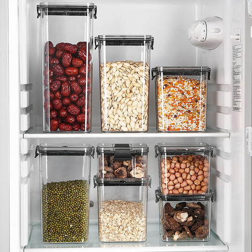 【宅宅自营】加厚密封罐六件套700ml*3+1800ml*3 京东京造密封保鲜盒六件套 商品图0