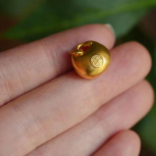 足金小福锁吊坠 商品图2