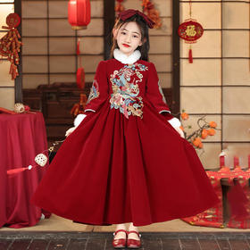 TZF-冬季儿童古风唐装中国风龙年拜年服汉服