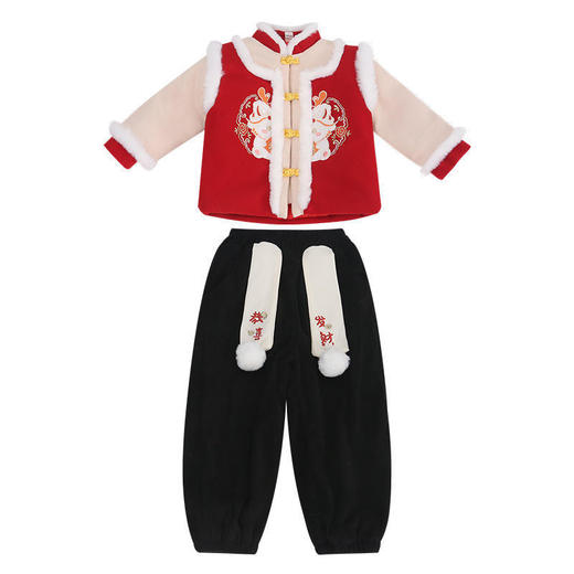 TZF-2024新款儿童拜年服宝宝加绒过年服 商品图4