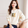 圆领印花卫衣女，春季新款时尚气质春装百搭休闲显瘦长袖上衣QB-LL89083 商品缩略图0
