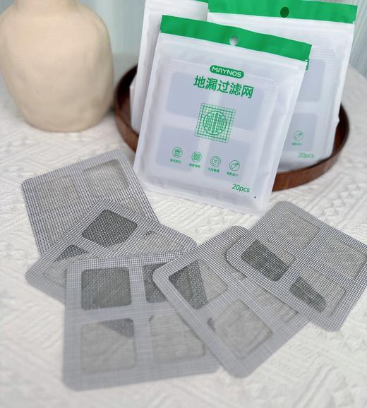 🌟【MAYNOS地漏贴】 🔥浴室清洁的好物，很实用！💰19.9元得60片！！一片可用3-5天~ ✅细网格有效阻隔毛发异物，流水更顺畅  商品图1