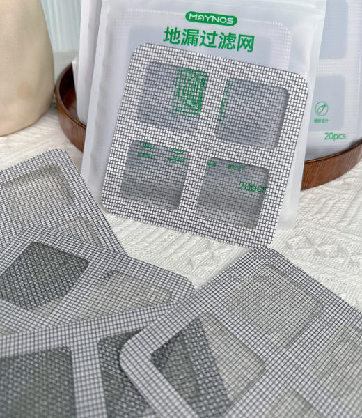 🌟【MAYNOS地漏贴】 🔥浴室清洁的好物，很实用！💰19.9元得60片！！一片可用3-5天~ ✅细网格有效阻隔毛发异物，流水更顺畅  商品图3