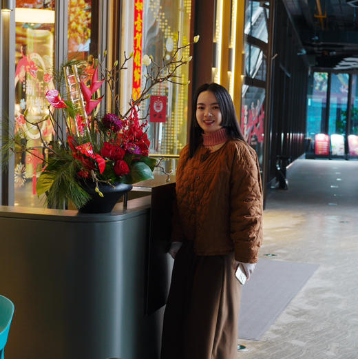 《步步高升出入平安》红色大气插花 商品图3