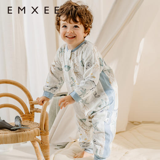 【宝宝安睡】EMXEE嫚熙纱罗桑蚕丝纱罗分腿睡袋防惊跳 商品图5