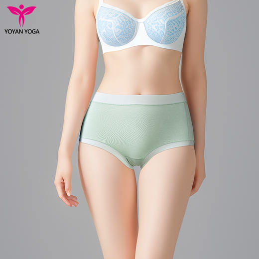 悠妍60支莫代尔女士瑜伽内裤NK2402 高腰清爽透气运动三角裤 商品图5