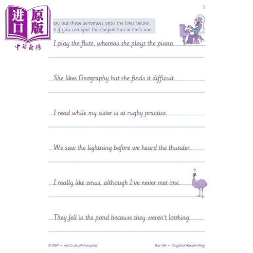 【中商原版】英国CGP KS2 English Targeted Practice Book: Handwriting - Year 6 商品图3