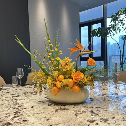 《福禄双至》五代果天堂鸟大花蕙兰年宵花 商品图0