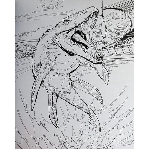 预售 【中商原版】侏罗纪世界 涂色书 英文原版 Jurassic World The  Coloring Book Insight Editions 涂色书 影视相关 商品图4