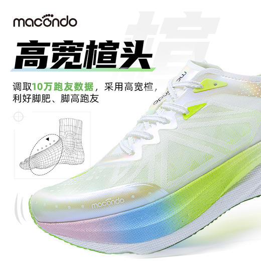 C位pro竞速碳板跑鞋 全马小于330选手  高宽楦头 利好脚肥 脚高跑友 硬腰碳板 Q珠科技中底 商品图2