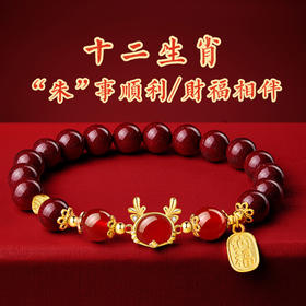 【古韵国潮❗️蛇年限定红玛瑙朱砂手链】古韵国潮，“朱”事顺利，财福相伴，福气满满❗️十二生肖手链蛇年本命年福牌转运珠佛男女情人节礼物父亲节礼物手工饰品新年礼盒年货礼盒