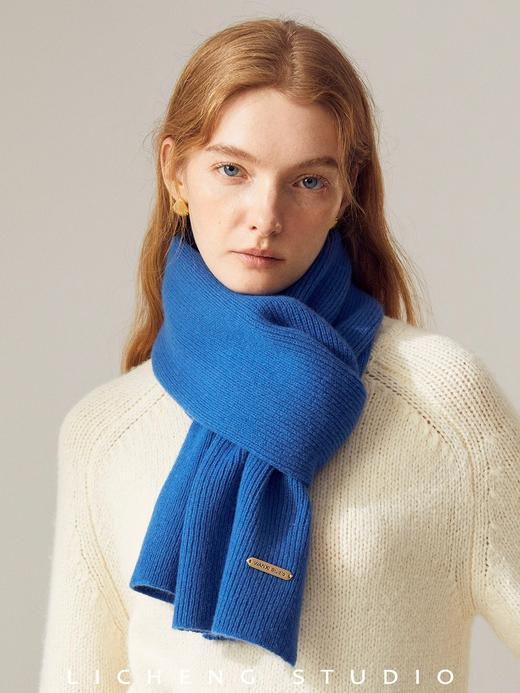 丁摩 高品质澳洲订单款100%羊毛围巾秋冬纯色加厚保暖针织情侣送礼围脖4ZF-11705 商品图4