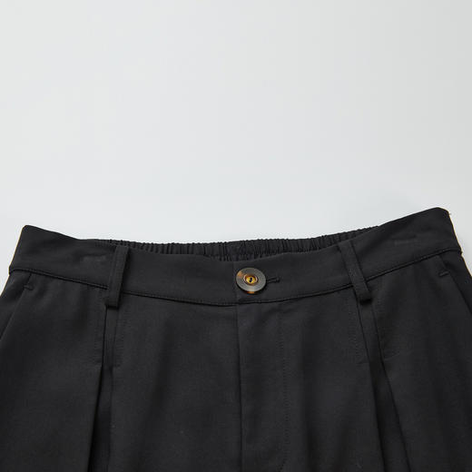 谜底阔腿裤女2024春季新款通勤风时尚高腰纯色宽松长裤241MK0141 商品图3