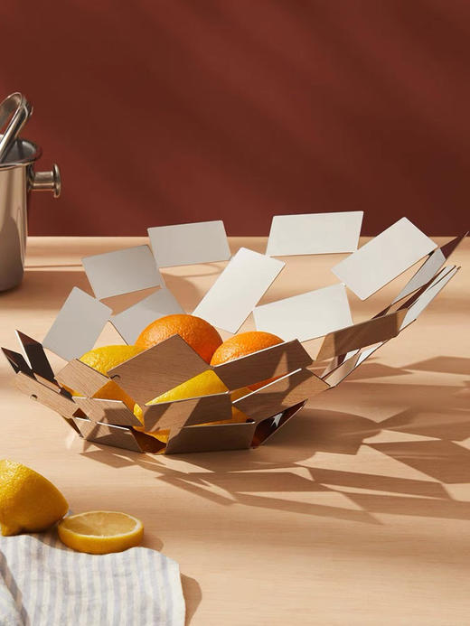 ALESSI/几何果篮客厅家用金属水果盘镂空茶几装饰创意摆件送礼 商品图0