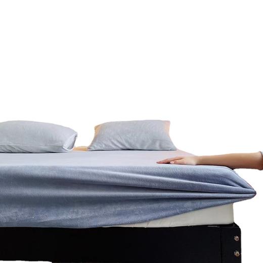 「谊家同款！六色可选」慕斯天鹅绒床笠床罩 高克重牛奶绒床笠床上用品 商品图4