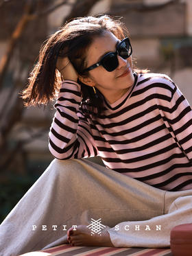 平常心 德国扬子纱100%美丽诺羊毛针织长袖套头针织衫