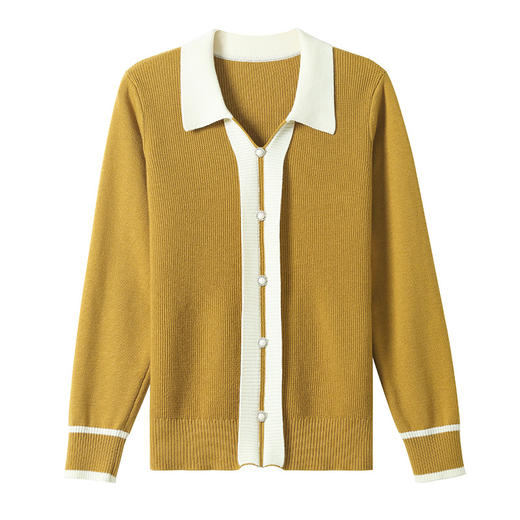 CC-103-7775    polo衫长袖上衣春装女2024年新款女士毛衣洋气漂亮针织打底衫 商品图4