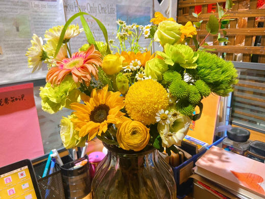 精选瓶花•【未来可期】向日葵森系〔下单新鲜搭配〕不加花瓶 商品图8