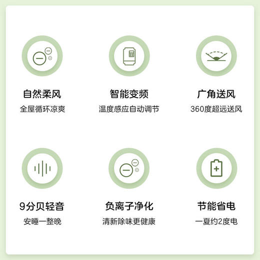 KEHEAL科西空气循环扇负离子净化电风扇轻音家用落地风扇智能变频节能办公室小型桌面台立两用R5（升级成R6发货） 商品图1