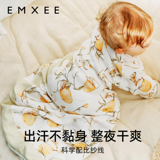 【宝宝安睡】EMXEE嫚熙婴童长袖纱罗一体式睡袋四季款 商品图4