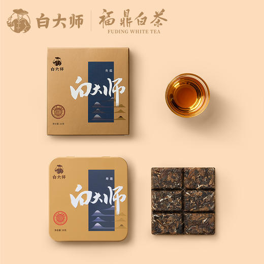 白大师福鼎高山老白茶经典小方片2017年寿眉礼盒紧压茶叶正宗240g 商品图3