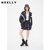 NEELLY纳俪商场同款春立领通勤一手长风衣女连帽印花时尚撞色上衣N24021F01080 商品缩略图1