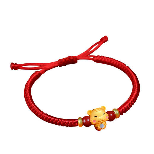 「十二生肖款！新年红绳手链」新款龙年十二生肖本命年红绳手链纯手工编织五福龙年大吉情侣礼物时尚饰品 商品图4