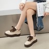 ZHR板鞋女2024春季新款复古简约潮流百搭软嘭厚底舒适面包休闲鞋 商品缩略图5