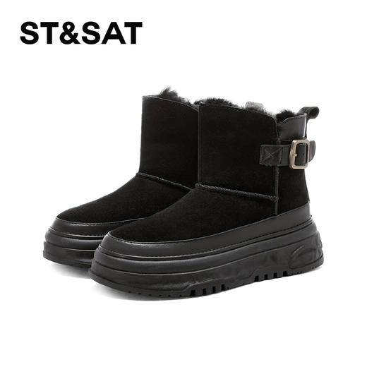 星期六毛绒保暖厚底雪地靴SS341181OK 商品图8