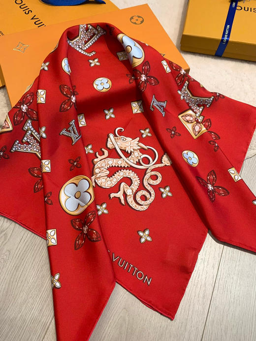 90丝巾。 红色 米色。自己备注 商品图1