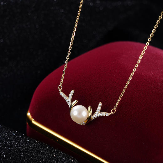 子佩集S925银珍珠套链项链【XXTL141】鹿角镀金2401 商品图0