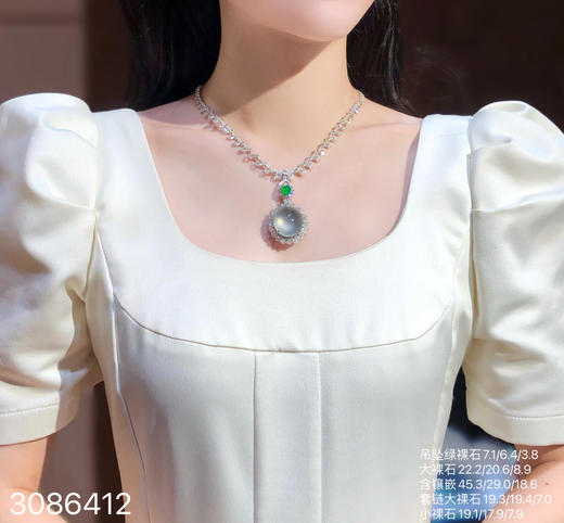 玻璃种蛋面套链【3086412】具体价格微信咨询 商品图5